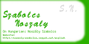 szabolcs noszaly business card